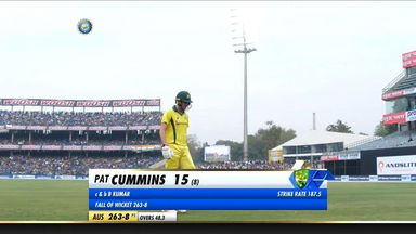 IND vs AUS 2019, 5th ODI: Pat Cummins Wicket