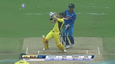 IND vs AUS 2017, 4th ODI: David Warner Six