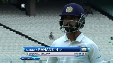 IND vs SL 2017, 1st Test Day 2: Ajinkya Rahane Wicket