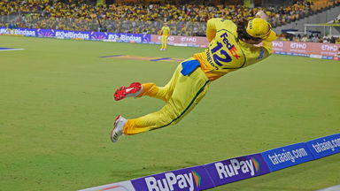 Incredible effort! Brevis' outrageous boundary attempt ends in a six