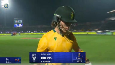 IND vs SA 2025, 3rd T20I: Dewald Brevis Wicket