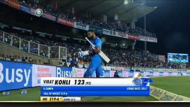 IND vs AUS 2019, 3rd ODI: Virat Kohli Wicket
