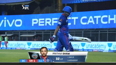 M11: DC vs PBKS   – Prithvi Shaw Wicket