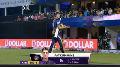 M30: RR vs KKR – Pat Cummins Wicket