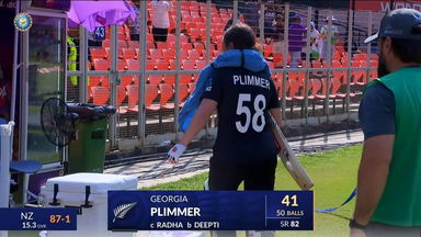 IND-W vs NZ-W 2024, 2nd ODI: Georgia Plimmer Wicket