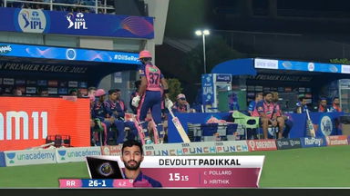 M44: RR vs MI – Devdutt Padikkal Wicket