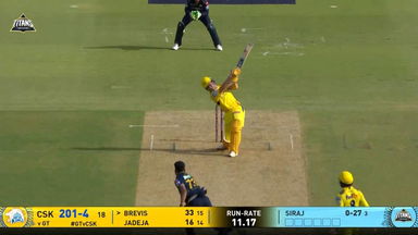 IPL 2025 M67: GT vs CSK - Dewald Brevis Six