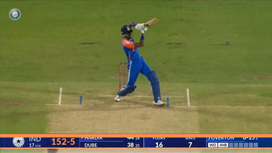 IND vs ENG 2025, 4th T20I: Hardik Pandya Six