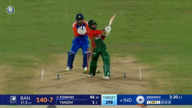 IND vs BAN 2024, 3rd T20I: Towhid Hridoy Six