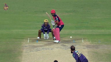IPL 2025 M53: KKR vs RR - Riyan Parag Six