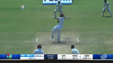 IND vs WI 2018, 1st Test Day 3: Kieran Powell Six