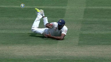 When the ball did a moonwalk on Ashwin's forearm