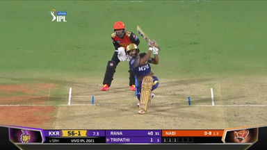 M03: SRH vs KKR – Rahul Tripathi Six