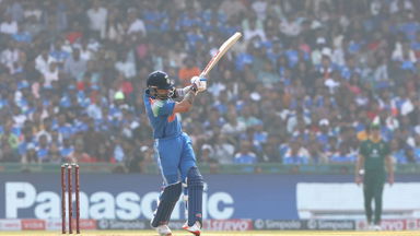 80m Maximum: Kohli smacks a powerful pull into the stands