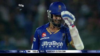 M21: RR vs CSK –  Ajinkya Rahane c Sharma b Bravo