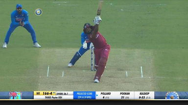 IND vs WI 2019, 3rd ODI: Kieron Pollard Six