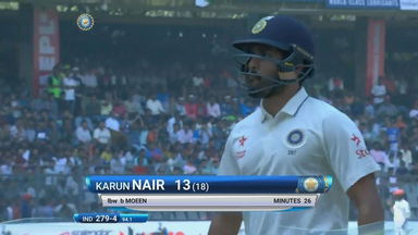 IND vs ENG 2016 - 4th Test, day 3 : Karun Nair Wicket