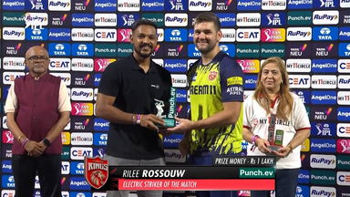 M49: CSK vs PBKS – Punch.ev Electric Striker of the Match – Rilee Rossouw