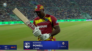 IND vs WI 2026, 1st T20I: Rovman Powell Wicket
