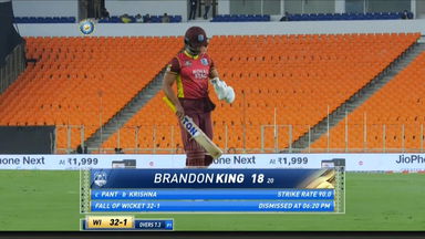 IND vs WI 2022, 2ND ODI: Brandon King Wicket