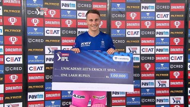 M12: RR vs KKR – Unacademy Lets Crack It Sixes of the Match – Tom Curran