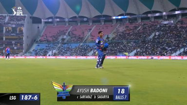 M03: LSG vs DC – Ayush Badoni Wicket