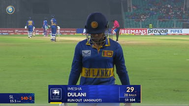 IND-W vs SL-W 2025, 4th T20I: Imesha Dulani Wicket