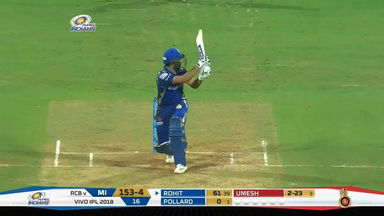 M14: MI vs RCB – Rohit Sharma Six