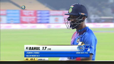 IND vs WI 2018, 3rd T20I: KL Rahul Wicket