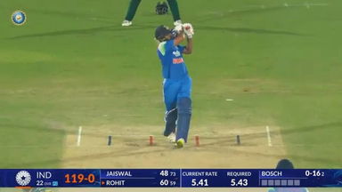 IND vs SA 2025, 3rd ODI: Rohit Sharma Six