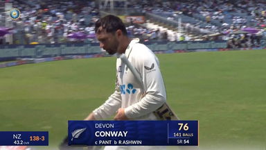IND vs NZ 2024, 2nd Test: Devon Conway Wicket