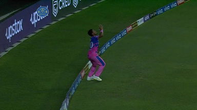 Mustafizur's outstanding leaping effort saves a SIX