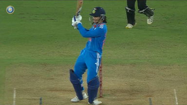 50 up in style: Smriti Mandhana gets to her fifty with a cracking pull