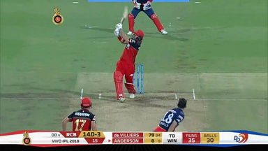 M19: RCB vs DD – Corey Anderson Six