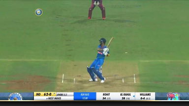 IND vs WI 2019, 3rd T20I: KL Rahul Six