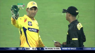 CLT20 2014 M1: KKR vs CSK  –   Mohit strikes after confusion over who will bowl
