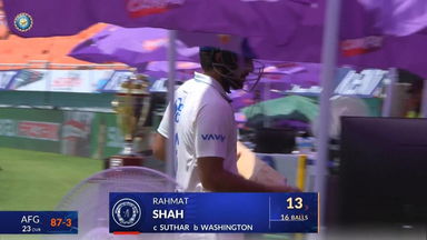 IND vs AFG 2026, Only Test: Rahmat Shah Wicket