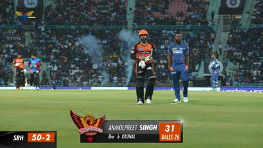M10: LSG vs SRH – Anmolpreet Singh Wicket