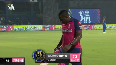M56: DC vs RR  – Rovman Powell Wicket