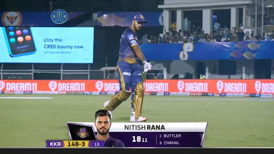 M30: RR vs KKR – Nitish Rana Wicket
