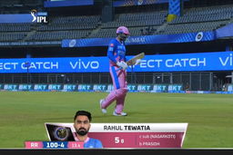 M18: RR vs KKR – Rahul Tewatia Wicket