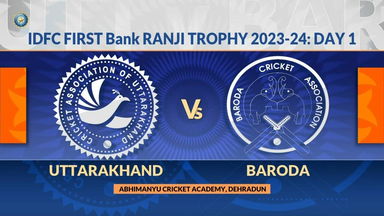 Ranji Trophy 2023/24, Uttarakhand vs Baroda Day 1: Match Highlights