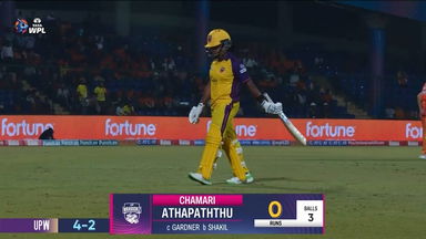 M18 - GG vs UPW: Chamari Athapaththu Wicket