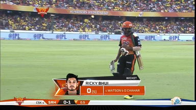 M20: SRH vs CSK –  Ricky Bhui Wicket
