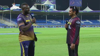 KKR’s Caribbean boys recap Eliminator win in Sharjah