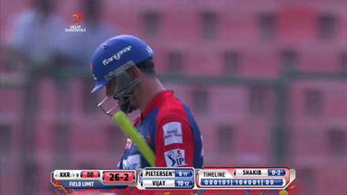 M28: DD vs KKR –  Kevin Pietersen Wicket