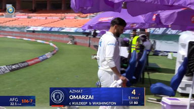 IND vs AFG 2026, Only Test: Azmatullah Omarzai Wicket
