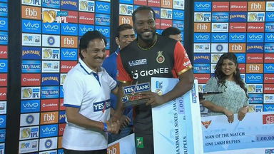 M1: SRH vs RCB – YES Bank Maximum Sixes – Chris Gayle