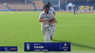 IND-W vs SA-W 2024, 1st Test: Delmi Tucker Wicket