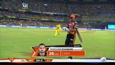 Final: CSK vs SRH – Shikhar Dhawan Wicket